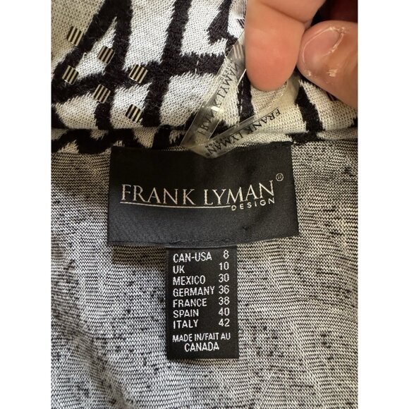 Frank Lyman Open Front Cardigan Sz 8 Metallic Fall Winter Career Office Teacher - Picture 3 of 10